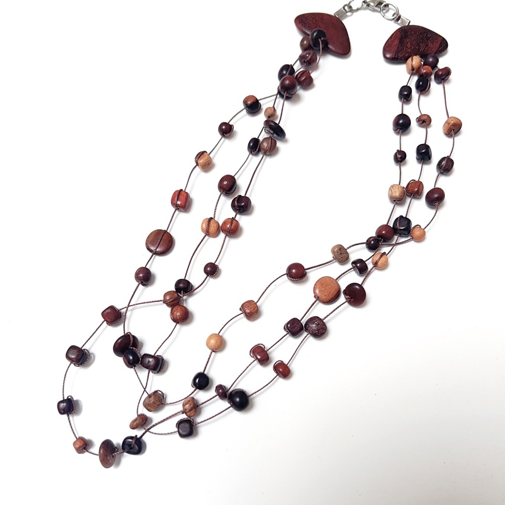 Unique necklace made by real wood